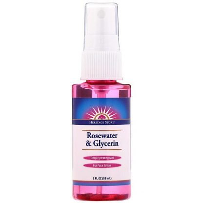Heritage Store, ローズウォーター＆グリセリン、アトマイザーミストスプレー、59 ml（2 fl oz）