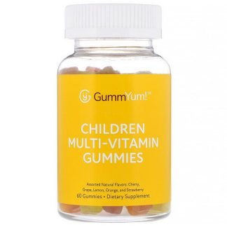 GummYum!, 子ども用マルチビタミングミ、天然香料アソート、グミ60粒