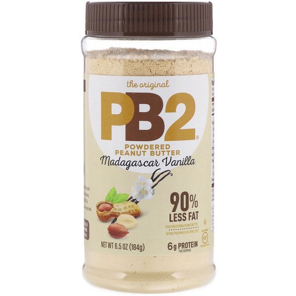 PB2 Foods, オリジナルPB2、強化ピーナッツバター、マダガスカルバニラ、6.5 oz (184 g)