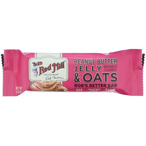 Bob's Red Mill, Bob's Better Bar, Peanut Butter Jelly & Oats, 1.76 oz (50 g)