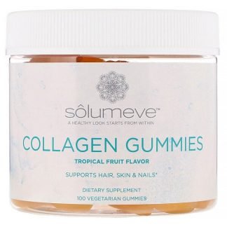 Solumeve, Collagen Gummies, Gelatin Free, Tropical Fruit Flavor, 100 Gummies