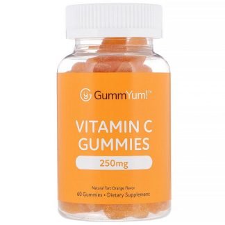 GummYum!, ビタミンCグミ、天然オレンジタルト風味、125mg、60粒