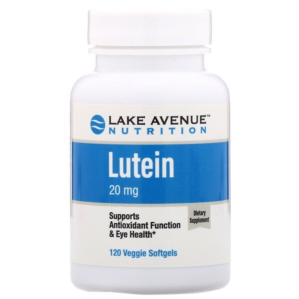 Lake Avenue Nutrition, ルテイン、20mg、植物性ソフトジェル120粒