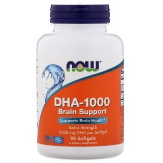 Now Foods, DHA-1000ブレインサポート、エクストラストレングス、1,000 mg、ソフトジェル90粒