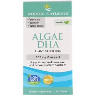 Nordic Naturals, アルジェDHA、500ml、ソフトジェル60粒