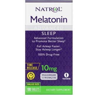 Natrol, メラトニンアドバンストスリープ、持続放出型、10 mg、100粒