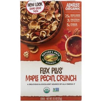 Nature's Path, オーガニック、フラックスプラスメープルピーカンクランチシリアル、325 g（11.5 oz）