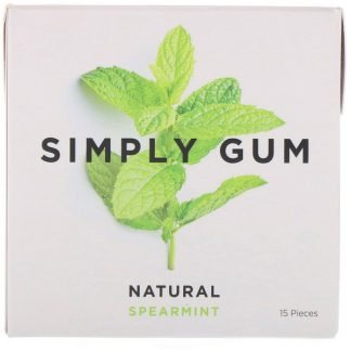 Simply Gum, スペアミントナチュラルガム、15個