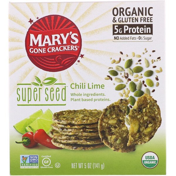 Mary's Gone Crackers, スーパーシードクラッカーズ、チリライム、141g