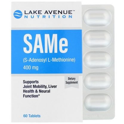 Lake Avenue Nutrition, SAMe（S-アデノシルメチオニン）、400mg、60粒