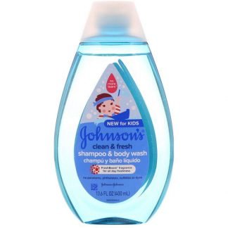 Johnson & Johnson, キッズ、クリーン＆フレッシュ、シャンプー＆ボディウォッシュ、400ml