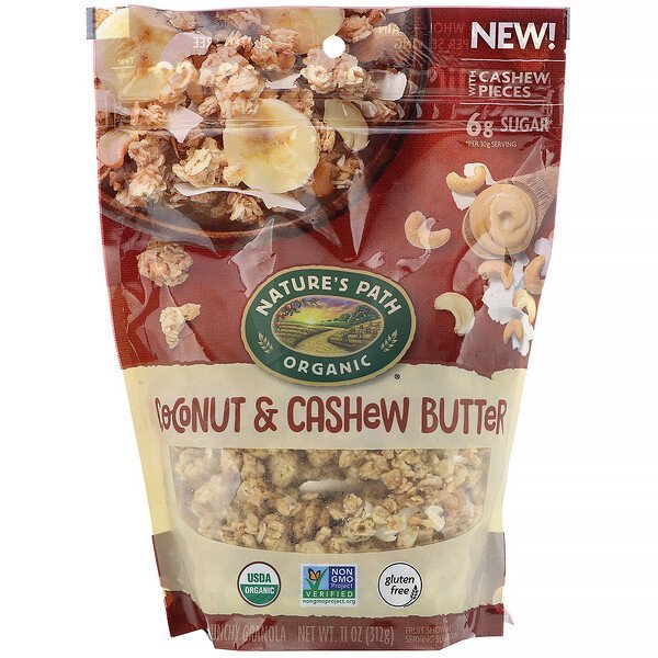 Nature's Path, クランチーグラノーラ、ココナッツ&カシューバター、312 g(11 oz)