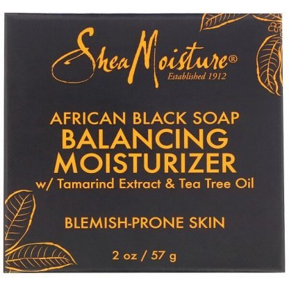 SheaMoisture, アフリカンブラックソープ、バランシングモイスチャライザー、57g（2oz）