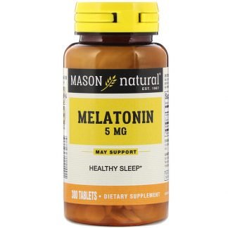 Mason Natural, メラトニン、5mg、300錠