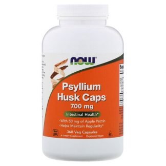 Now Foods, オオバコ種子外皮カプセル, 700 mg, 植物性カプセル360粒