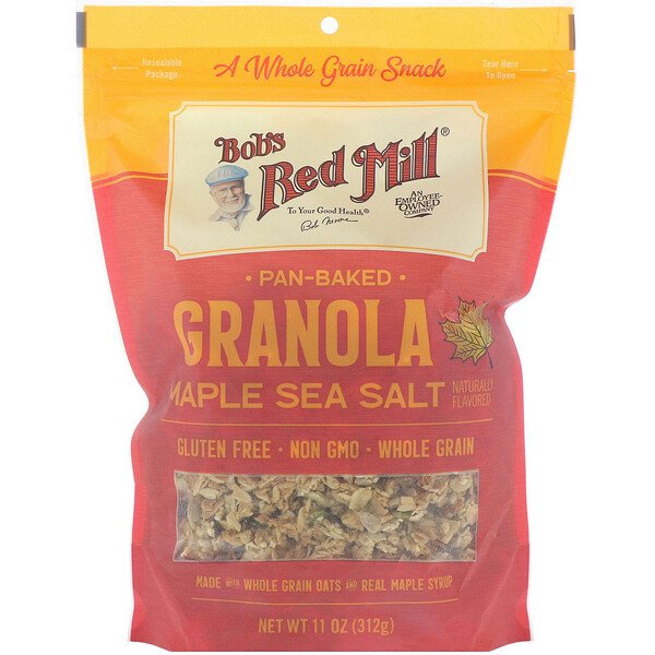 Bob's Red Mill, オーブン焼きグラノーラ、メープルシーソルト、312 g(11 oz)