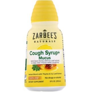 Zarbee's, コフシロップ＋鼻づまり、天然ハチミツレモン、236ml