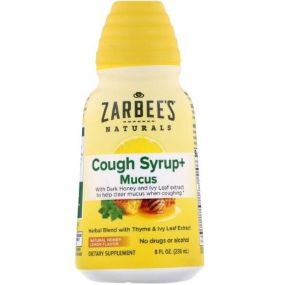Zarbee's, コフシロップ＋鼻づまり、天然ハチミツレモン、236ml