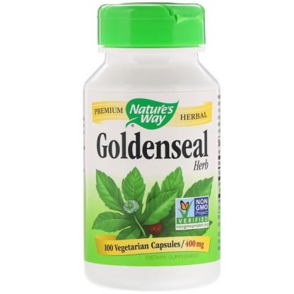 Nature's Way, ゴールデンシールハーブ、400 mg、植物性カプセル100粒