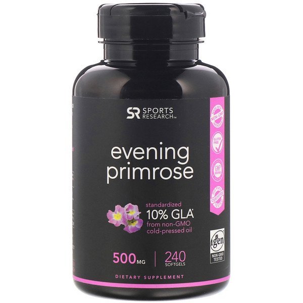 Sports Research, Evening Primrose, 500 mg, 240 Softgels