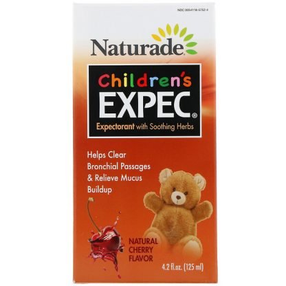 Naturade, 子供用EXPEC、ハーブ去痰薬、天然チェリー味、125ml