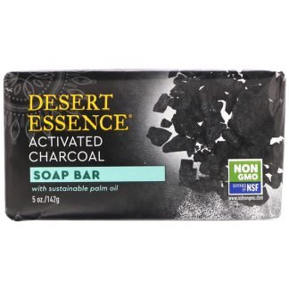 Desert Essence, Soap Bar, Activated Charcoal, 5 oz (142 g)