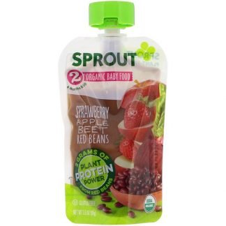 Sprout Organic, ベビーフード、ステージ2、イチゴ、リンゴ、ビート、小豆、99g