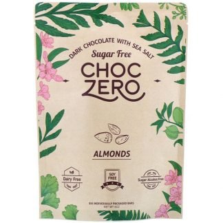 ChocZero, 砂糖不使用、海塩入りダークチョコレート、アーモンド、6本、各1オンス (Discontinued Item)