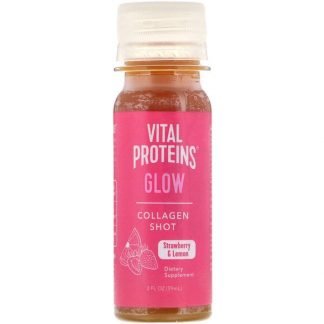 Vital Proteins, コラーゲンショット、グロー、ストロベリー＆レモン、59ml
