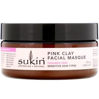 Sukin, ピンククレイ フェイシャルマスク、敏感肌用、100ml（3.38fl oz）