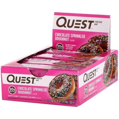Quest Nutrition, プロテインバー、チョコチップドーナッツ、12本入り、各60g（2.12oz）
