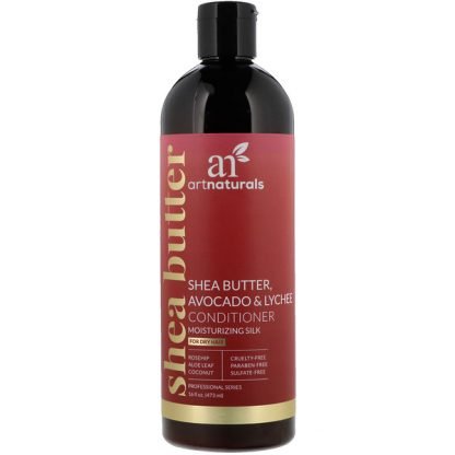 Artnaturals, シアバター、アボカド・ライチコンディショナー、保湿シルク、ドライヘア用、16 fl oz (473 ml)