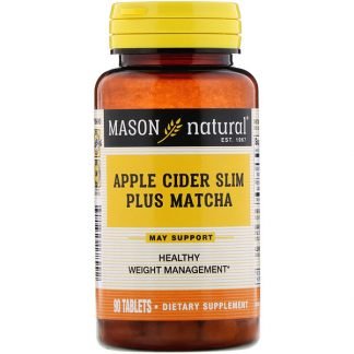 Mason Natural, Apple Cider Slim Plus Matcha, 90 Tablets