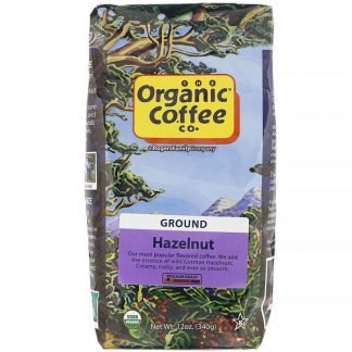 Organic Coffee Co., ヘーゼルナッツ（Hazelnut） 焙煎コーヒー粉（Ground） 12 oz (340 g)