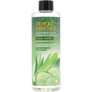 Desert Essence, Micellar Cleansing Facial Water, Cucumber & Aloe, 8 fl oz (237 ml)