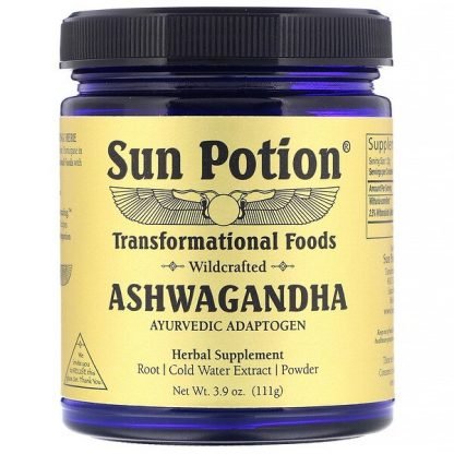 Sun Potion, アシュワガンダパウダー、ワイルドクラフト、111 g