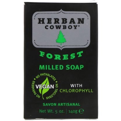 Herban Cowboy, 機械練り石鹸、フォレスト、5 oz (140 g)