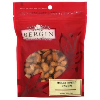 Bergin Fruit and Nut Company, ハニーローストカシュー、170g（6oz）