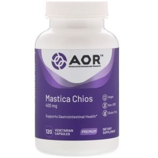 Advanced Orthomolecular Research AOR, マスティカヒオス、400 mg、植物性カプセル120粒
