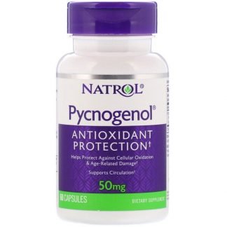 Natrol, ピクノジェノール、50mg、60カプセル