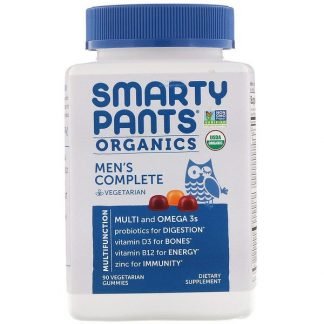 SmartyPants, オーガニック、メンズコンプリート、植物性グミ90粒