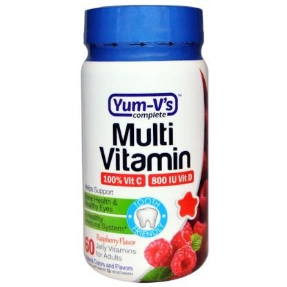 YumV's, マルチビタミン、 成人用、ラズベリーフレーバー、 60 ゼリービタミン