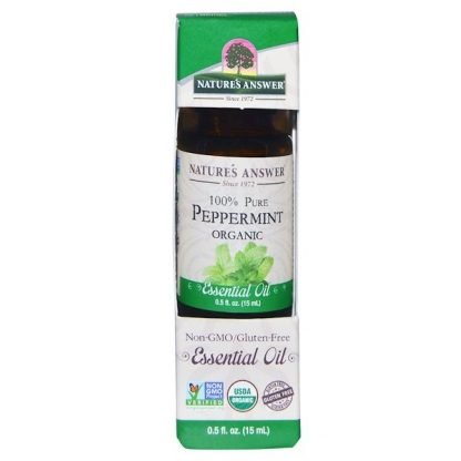 Nature's Answer, オーガニック・エッセンシャルオイル, 100%ピュアペパーミント, 15 ml