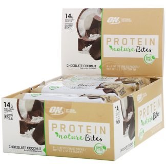Optimum Nutrition, プロテインネイチャーバイツ、チョコレートココナッツ、9パック、各56g（1.97oz）