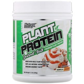 Nutrex Research, ナチュラル・シリーズ(Natural Series)、植物性プロテイン、バニラキャラメル味、540g