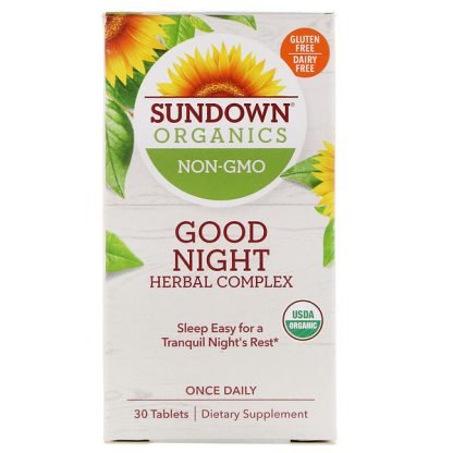 Sundown Organics, グッド・ナイトハーブコンプレックス、30錠
