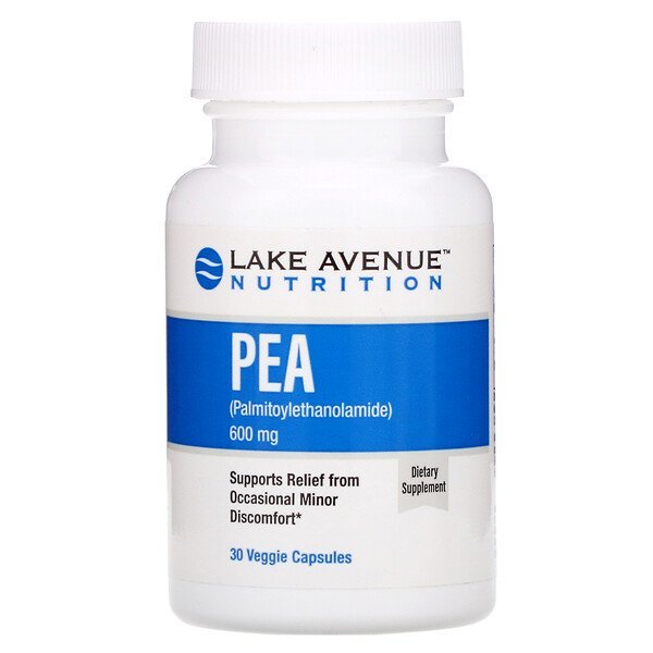 Lake Avenue Nutrition, PEA(パルミトイルエタノールアミド)、600mg、植物性カプセル30粒