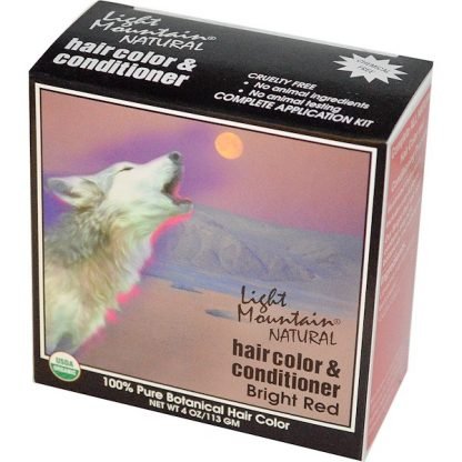 Light Mountain, ナチュラルヘアカラー&コンディショナー、明るい赤、4 oz (113 g)