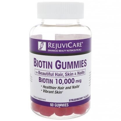 Rejuvicare, ビオチングミ、イチゴ味、10,000 mcg、60粒