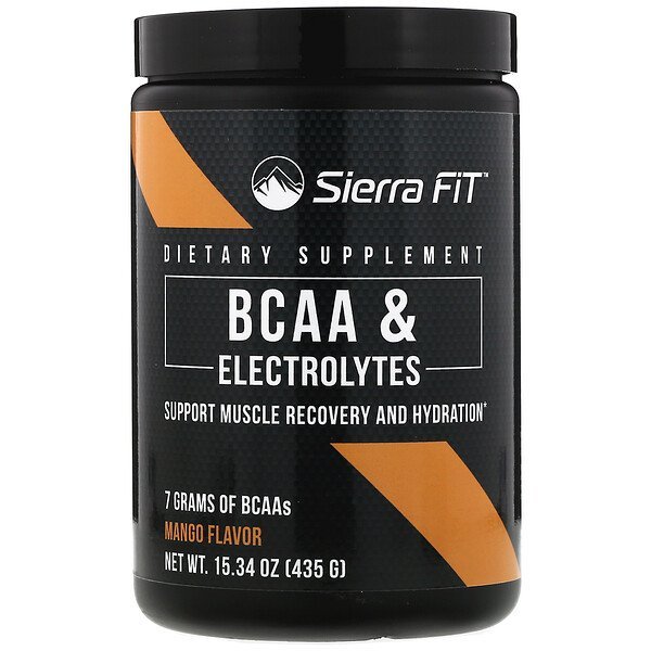 Sierra Fit, BCAA&電解質、7G BCAA、マンゴー、435g(15.34oz)